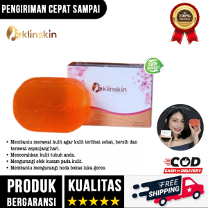 [ PROMO COD ] Klinskin Sabun Kecantikan Pemutih Badan Wajah Glowing Klin Skin Whitening Beauty Soap Bar Mencerahkan Kulit Wajah Permanen Sklinskin Sabun Mandi Colagen Pencerah Kulit Tubuh dan Muka Kusam 100gr BPOM Original Pembersih Alami Perawatan Kulit