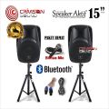 PAKET KOMPLIT SPEAKER AKTIF CRIMSON 15 inch BLUETOOTH Type SHOW 15. 