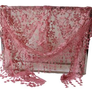 Phụ Nữ hình hoa Xuyên Thấu Ren Cho Tam Giác Mạng Che Mặt Giáo Hội Mantilla Khăn Khăn choàng quấn Tasse