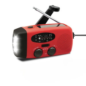 JACIRCLE 2000 MAh Emergency Radio with LED Lights Radio USB Solar Charging Light Outdoor Travel Portable Rechargeable FM/AM Radio