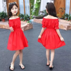 Baju Dress Anak Perempuan Usia 7 8 9 10 Tahun Casual Dres Sabrie Kid