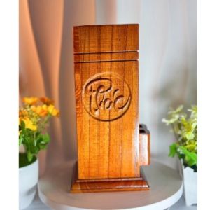 Ống đựng nhang hộp đựng hương phúc lộc thọ ống đựng hương hoa sen thếp vàng gỗ xoan ta hàng đẹp