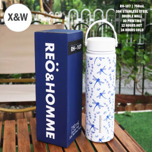 X&W Botol Termos RH-107 Tumbler Stainless Printing 3D With Handle 750ML Hot & Cold