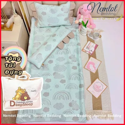 🆒NẰM MÁT🆒Bộ Nệm Gối Băng Lạnh Cao Cấp Cho Bé Mát Lạnh Êm Ái Tặng Kèm Túi Đựng - Nemtot Bedding