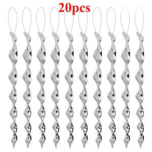 Braun Mall-อุปกรณ์ที่ไล่นก แท่งเกลียวไล่นก 20ชิ้นอุปกรณ์ไล่นกแท่งเกลียว ที่ไล่นก แบบโมบาย สะท้อนแสง ป้องกันนก วิธีไล่นกไล่นกพิราบก้านเกลียวไล่นก 20PCS