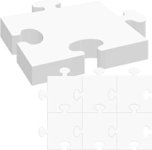 8.5x8.9 Large White Blank Puzzle Pieces Oversize White Cardboard Puzzles to Draw on Make Your Own Jigsaw Puzzle for Classroom Huge Art Display Decor DIY Arts Crafts Projects 40Pcs