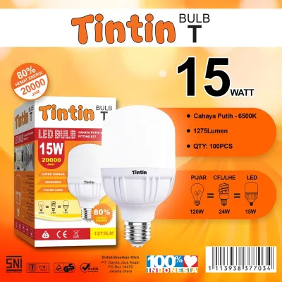 10 Pcs Lampu bohlam LED TinTin 15w Tin Tin 15 watt 10Pcs