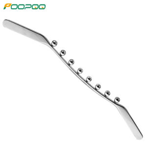 Professional Stainless Steel Scraping Stick Therapy Massage Tool Lymphatic Drainage Massager 8 Beads Point Treatment GuaSha Tool