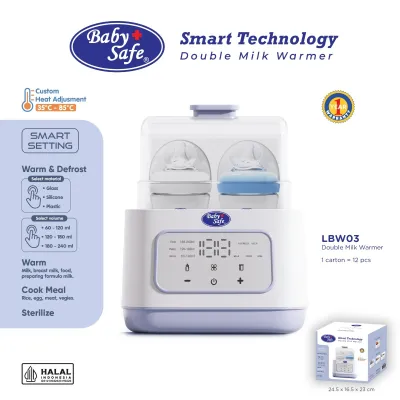 Baby Safe Twin Bottle Warmer - Penghangat ASI - Alat Steril Botol Susu 150W Crown Warmer