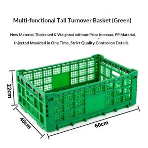 Collapsible Plastic Storage Crates Stackable Design Fruit Shops & Farm Produce Storage可折叠果蔬篮筐