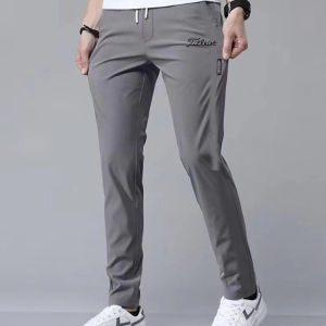 Mens Black Label Casual Pants Breathable Business Casual Pants Thin Section Ice Sil
