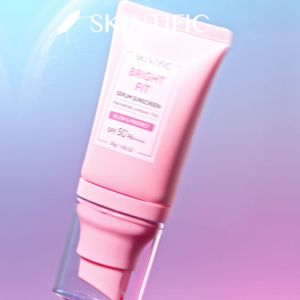 SKINTIFIC Bright Fit Serum Sunscreen SPF50+ PA++++ UV Tone Up Skin Glow Whitening Brightening Niacinamide Long-lasting