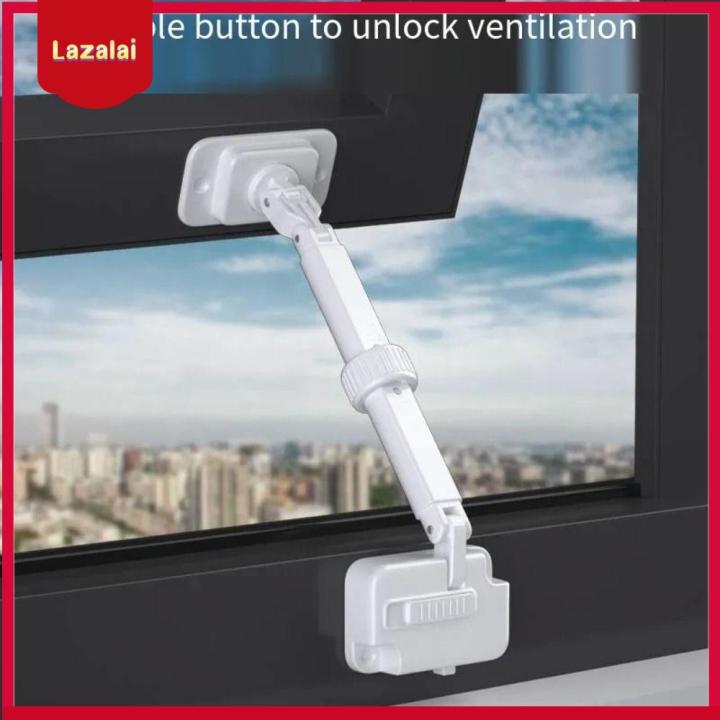 LAZALAI No Punching Window Lock Adjustable ABS Child Safety Lock ...