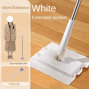 ไม้ถูพื้น ไม้ถูพื้นหนีบผ้า ไม้ถูพื้นทิชชู ไม้ถูพื้นแบบหนีบ ไม้ถูพื้นแบบหนีบผ้า 27.5inch ปลายหัวหมุนได้360 องศา