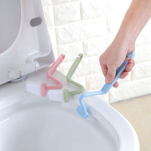 Toilet toilet brush with extended handle to remove dead corners cleaning brush V-shaped plastic toilet brush with curved side