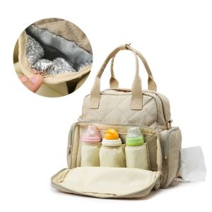 GLASSES VIEW Multi Compartment Mom Bag Lightweight Splashproof Shoulder Bag  Waterproof Travel Backpack Women
