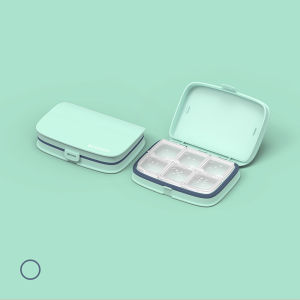 ecoco กล่องยา กล่องเก็บยา ตลับยา กล่องใส่ยาแบบ 6 ช่อง พกพาสะดวก กล่องวิตามิน กล่องใส่ของ ที่ใส่ยา ที่เก็บยา กล่องยาแบบพกพา กล่องใส่ยา