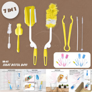 Modig Store 7in1 MOONSHIP Bottle & Nipple Brush BR-07 Sikat Botol Bayi Baby Bottle Brush Sikat Botol Bayi Sikat Pembersih Dot Pembersih Dot Sikat Dot Bayi Pembersih Dot Sikat Pembersih Dot Sikat Cuci Dot