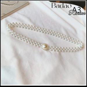 Badao Large Waist Chain Womens Elastic Belt with Decoration All-match Skirt Fashion Casual Luxury Design Girdle Gothic