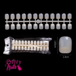 เล็บปลอม ชาร์ตสีทาเล็บมี 2 สี ใส ขุ่น (ทรงสั้นกุด แพ็ค 240 เล็บ)❤️พร้อมส่งในไทยจ้า❤️