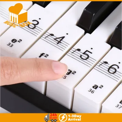 Transparent Piano Keyboard Stickers 49/61/88 Key Detachable Music Decal Notes Electronic Piano 键盘贴纸