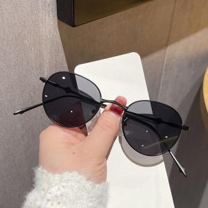 JN IMPRESSION New Ocean Light Sunglasses UV Protection Fashion Simple Beach Round Full Frame Sunglasses