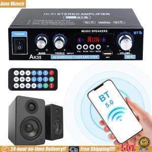[Vktech]Bluetooth-Compatible HiFi Stereo Power amplifiεr Home Power amplifiεr Wireless Power amplifiεr for Home Theater Speaker