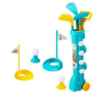 Monstermarketing Professional Outdoor Indoor Small Golf Training Club Party Toy For Kids 1 Set Mini Plastic Golf Sports Games