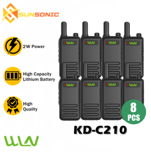 WLN KD-C210 KD-C1 Upgraded UHF 400-470MHz 2W Two Way Radio UHF Transceiver Walkie Talkie Radio-SET OF 8