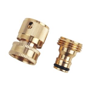 ZSDN MALL Ren 3/4 inch Khớp nối nhanh bằng đồng thau Chống rò rỉ Sợi chỉ nam và nữ Đầu nối nhanh vòi tưới vườn Phụ kiện chặn nước Khớp xoay Khớp nối nhanh Tưới nước vườn
