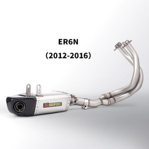 For Kawasaki Ninja650 Z650 Versys 650 2017-2022 Er-6F ER-6N 2012-2016 Z650RS 2022-2023 Motorcycle Underbelly Full Exhaust System Exhaust Carbon Fiber Muffler Escape Moto Front Link Pipe Stainless Steel NINJA 650 Z 650 ER6F ER6N