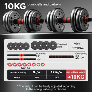 Adjustable Dumbbell Set For Men Kettlebell 10KG/20KG/30KG/40KG Gym Equipment Weights Barbell Dumbell