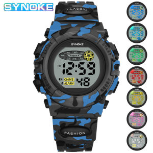 New Fashionable Cool Childrens Watch Personalized Camouflage Sports Watch Colorful Luminous Childrens Student Electronic Watch Childrens Gift CE154