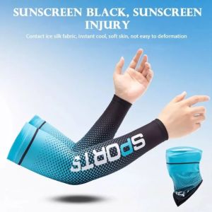 CCW Cooling Arm Sleeves Breathable Ice Silk Cover Sun UV Protection Cycling Sleeves Outdoor Sports Arm Sleeves for Men Women