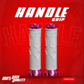 MOTORCYCLE HANDLE GRIP RUBBER WITH ALLOY BAR END B699-72 B798-78. 