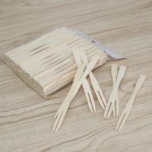 300pcs Bamboo Appetizer Forks Disposable Bamboo Fork for Charcuterie Mini Forks for Appetizers Cocktail Forks for Weddings Small Appetizer Picks