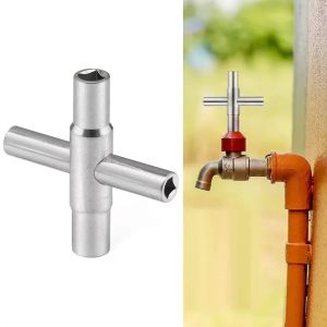 CUNXIN 4in1 Faucet Wrench Multifunctional Design Wrench 4 Way Key Wrench Faucets Sturdy Square Key Wrench Plumber Tools