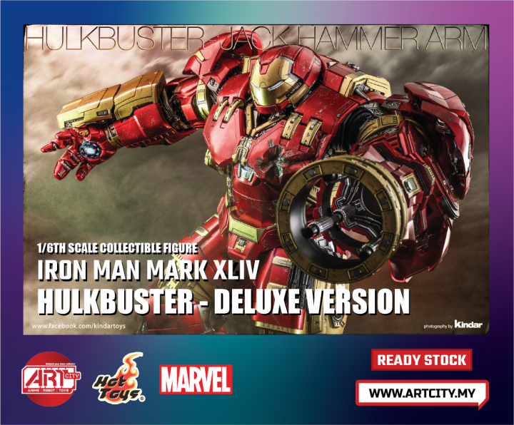 READY STOCK) Hot Toys Iron Man Mark 44 Hulkbuster Deluxe