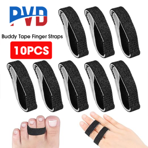 PVD 10PCS Finger Wraps Tapes for Broken Finger Loops Tapes for Broken Finger Cushion Bandages Splint Black Fabric Toe