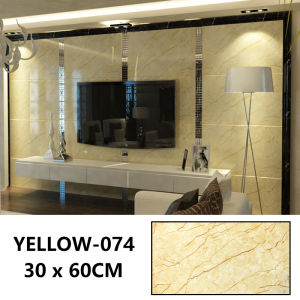 60X30Cm PVC Wallpaper Marble Design Self-adhesive Waterproof Vinyl Tiles Flooring 3mm Thick