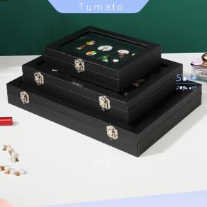 Tumato กล่องใส่ป้ายโชว์เหรียญกล่องใสกันฝุ่นสำหรับสะสมเหรียญเครื่องประดับ