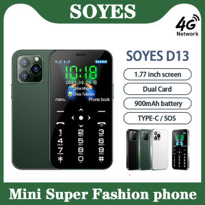 SOYES D13 Mini 4G Cellphone 1.77Inches Dual Card Type-C 900mAh LED Light SOS Super Fashion Mobile phone