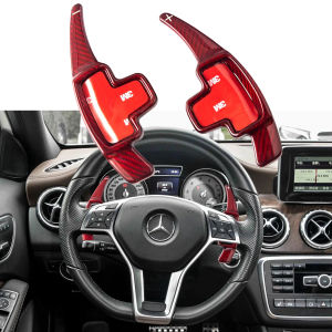 Carbon Fiber Sport Paddle Shifter  Extender For Mercedes Benz W212/W204/C Class /E Class / CLA Class - Vibrant Red