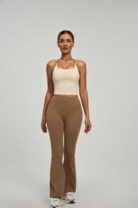 Legging Yoga Celana Cutbray Basic Wide Leg Celana Olahraga Wanita Zumba Senam Aerobik