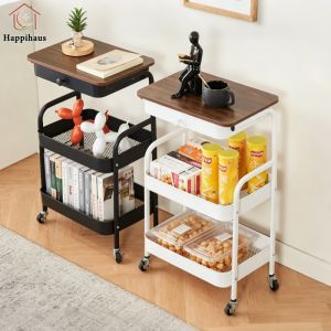 Nearra Room Table Trolley Cart Mobile Organizer with Storage and Learn Desk Function Durable