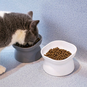 Cat Dog Bowls Inclined Pet Food Feeding Bowl Pet Water Bowl Up and Down Sides Usable Pet Bowls Pet Supplies