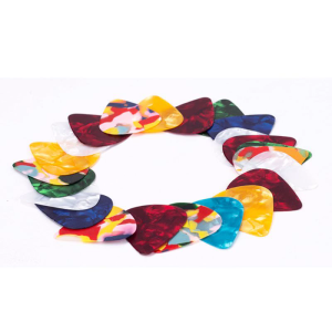 50Pcs/pack Colorful Guitar Plectrums Plastic Guitar Picks For Electric Acoustic Guitars Includes 0.46mm 0.71mm 0.96mm