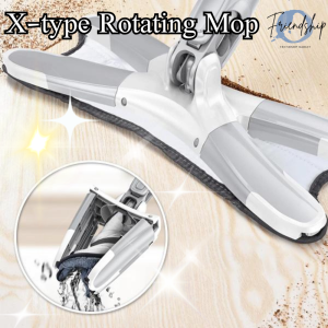 【Shipped within 24 hours】X-type 360 Cleaning Easy Rotating Mop with for Washing Floor Magic Microfiber Cloth Flat Handle Dust Mop Pads Twist Head with Spin