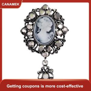 【CANAMEK】 Hot Cameo Victoria Phong Cách Pha Lê Wedding Party Phụ Nữ Mặt Dây Chuyền Trâm Pin