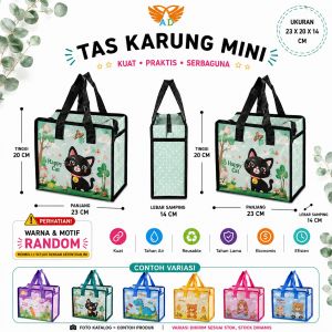 Tas Tas Karung/Tas Belanja Serba/Tas Laundry/Tas Selempang/Tas Mini Jumbo Ukuran 45x33 WARNA/MOTIF RANDM